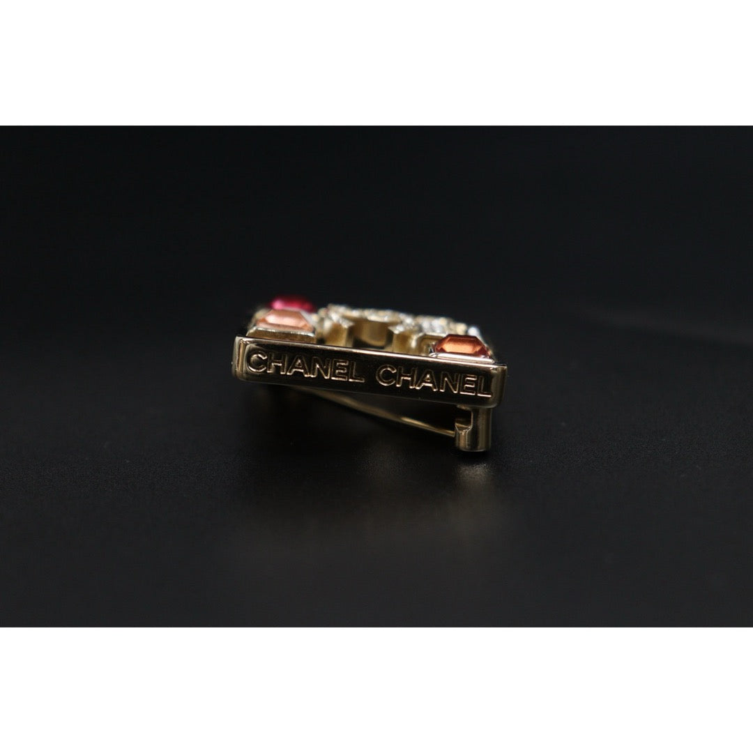 Excellent（Rank SA）｜ CHANEL A23B Coco Mark  Rhinestone Square Brooch ｜S26031024