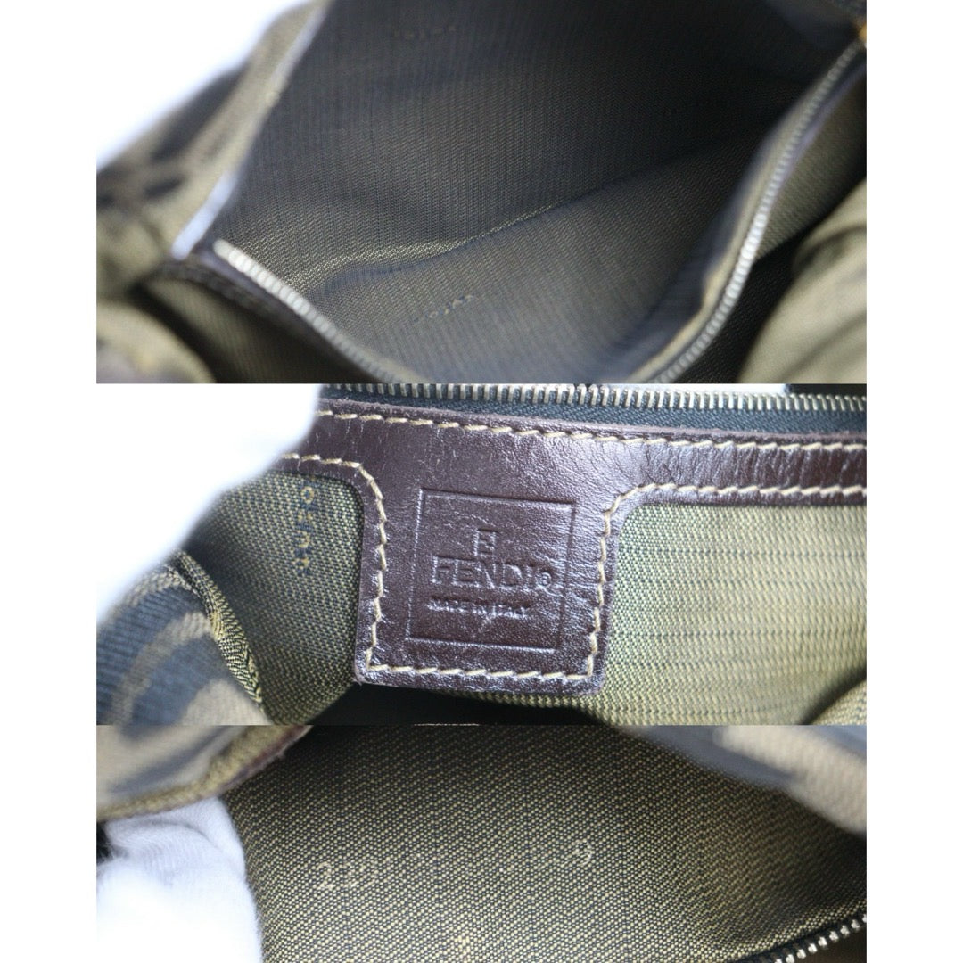 Include Entrupy Certificate of Authenticity｜Good ( Rank AB)｜ FENDI Zucca Mamma Baguette Shoulder Bag ｜26081805