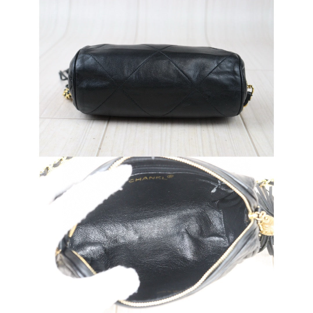 Good ( Rank AB)｜ CHANEL Lamb Skin Shoulder Bag Black  Made in 1986-1988Year ｜V24080814