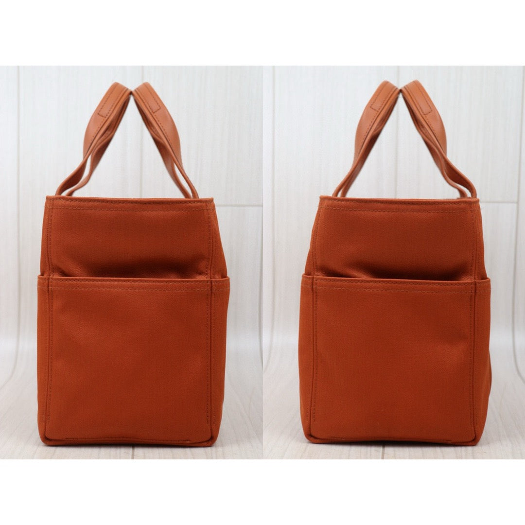 Very Good ( Rank A)｜ HERMES Acapulco Canvas Orange HandBag ｜P24120211