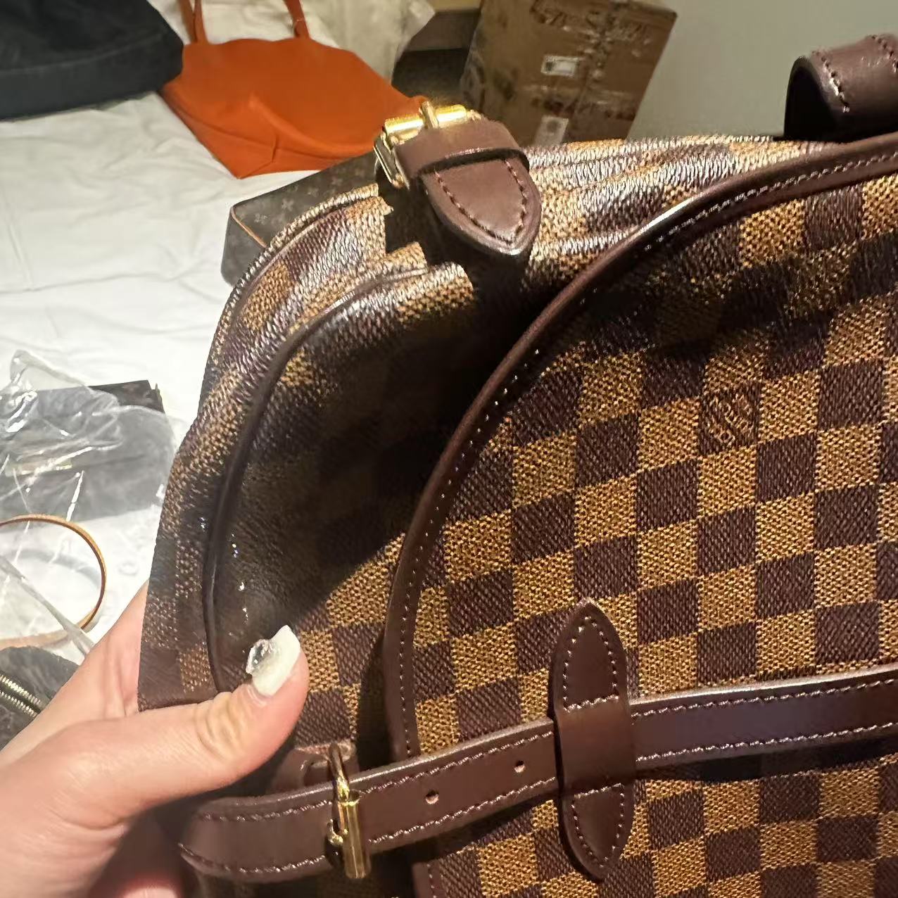 LV Damier Saumur MM Shoulder Bag