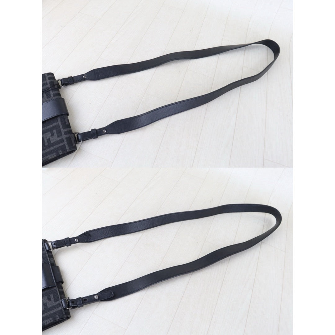Include Entrupy Certificate of Authenticity｜Very Good ( Rank A)｜ FENDI Marsupio Baguette Bumbag Shoulder Bag  Black｜S26090709