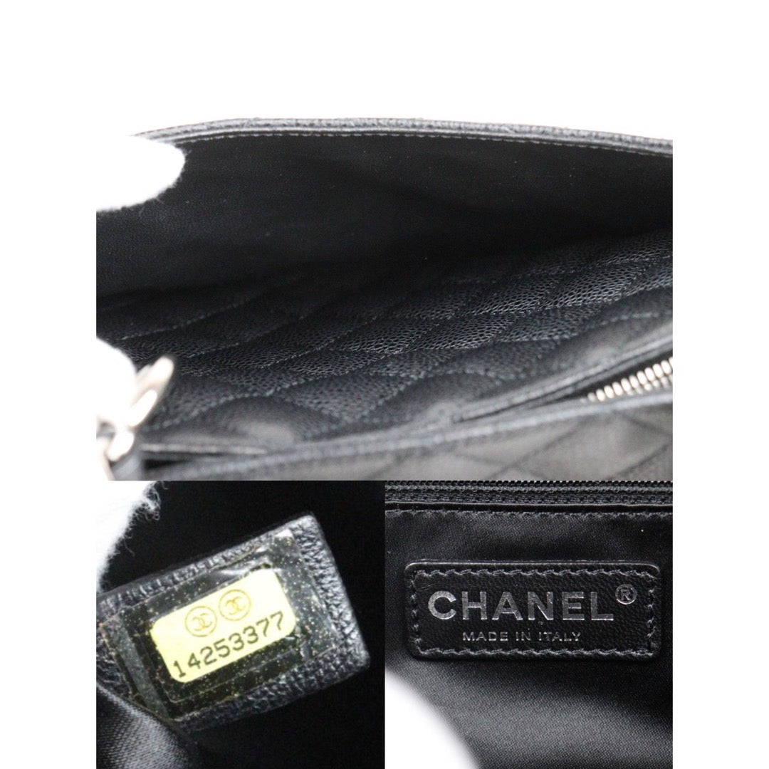 Rank A ｜ CHANEL Matrasse GST Chain Tote Bag Caviar Skin Black  Made In 2010-2011 Year｜24012202