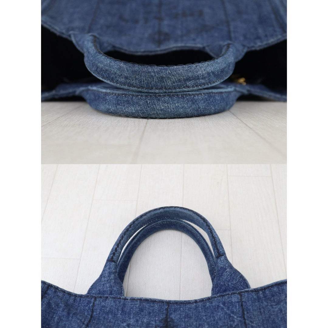 Include Entrupy Certificate of Authenticity｜Good ( Rank AB)｜  PRADA Canvas 2 Way Handbag Shoulder Bag Blue｜S26052001