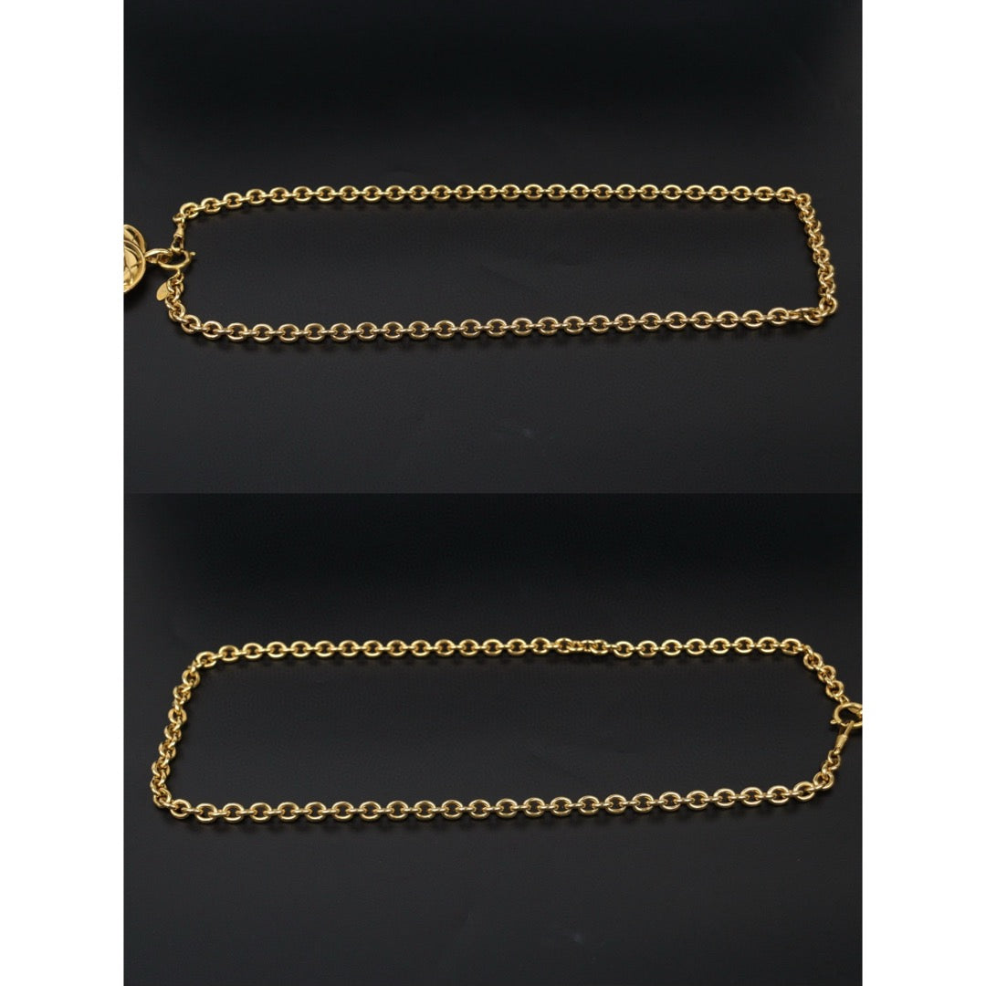 Very Good ( Rank A) ｜ CHANEL Coco Mark 24K Gold Plated Necklace｜24112104