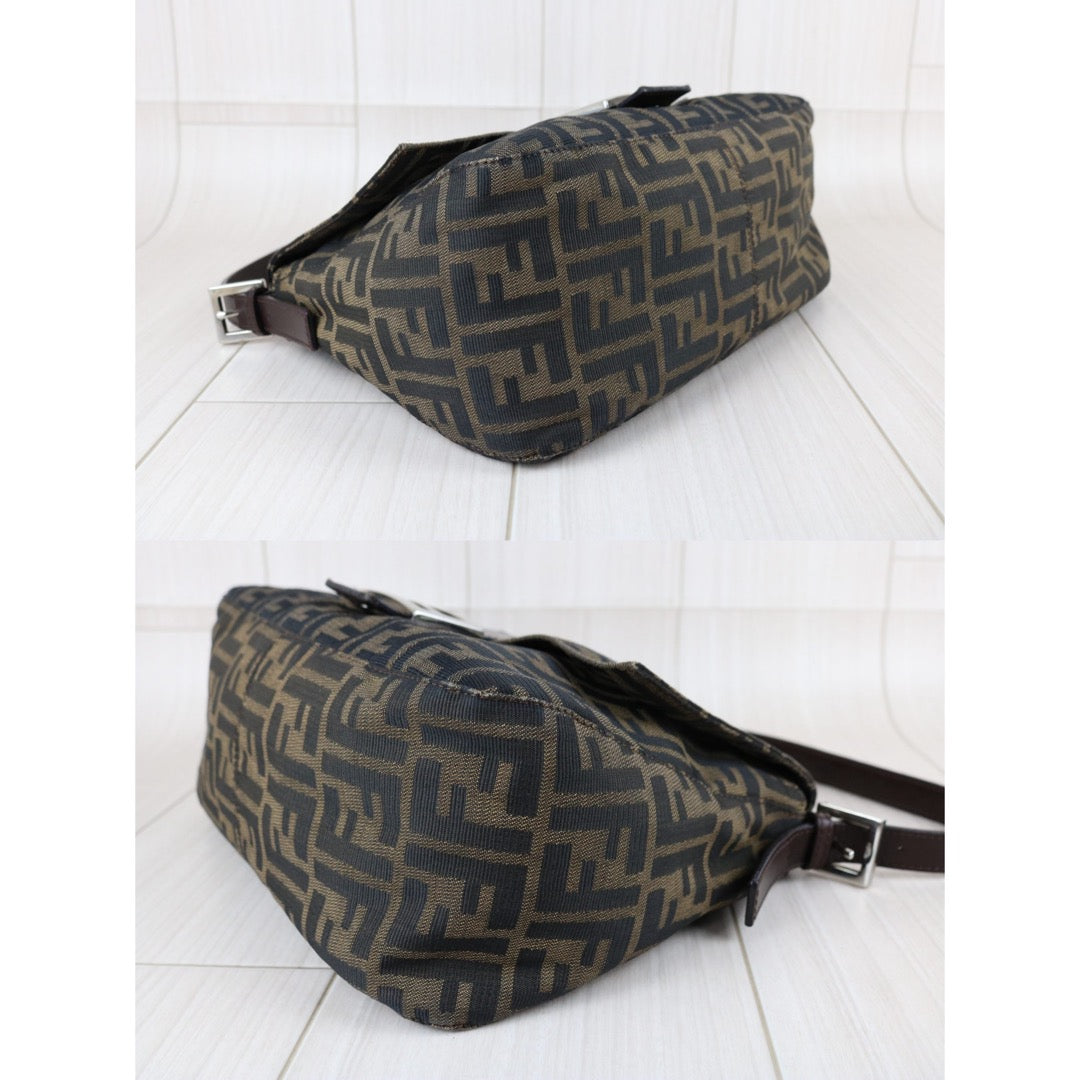 Include Entrupy Certificate of Authenticity｜Good ( Rank AB)｜ FENDI Zucca Mamma Baguette  Shoulder Bag  ｜S26041201