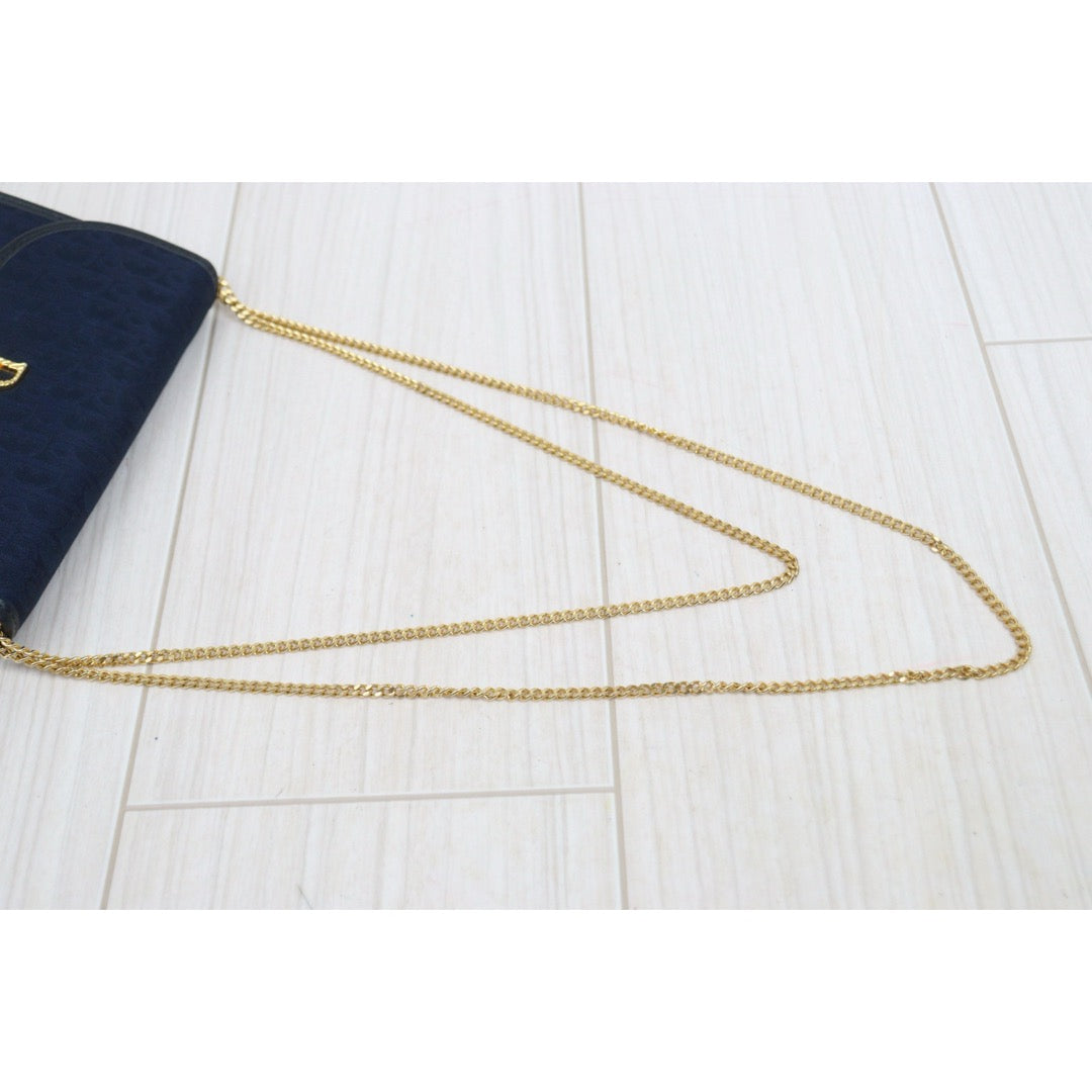 Good ( Rank AB)｜ Dior  Trotter Vintage Chain  Shoulder Bag Navy Blue｜26021906