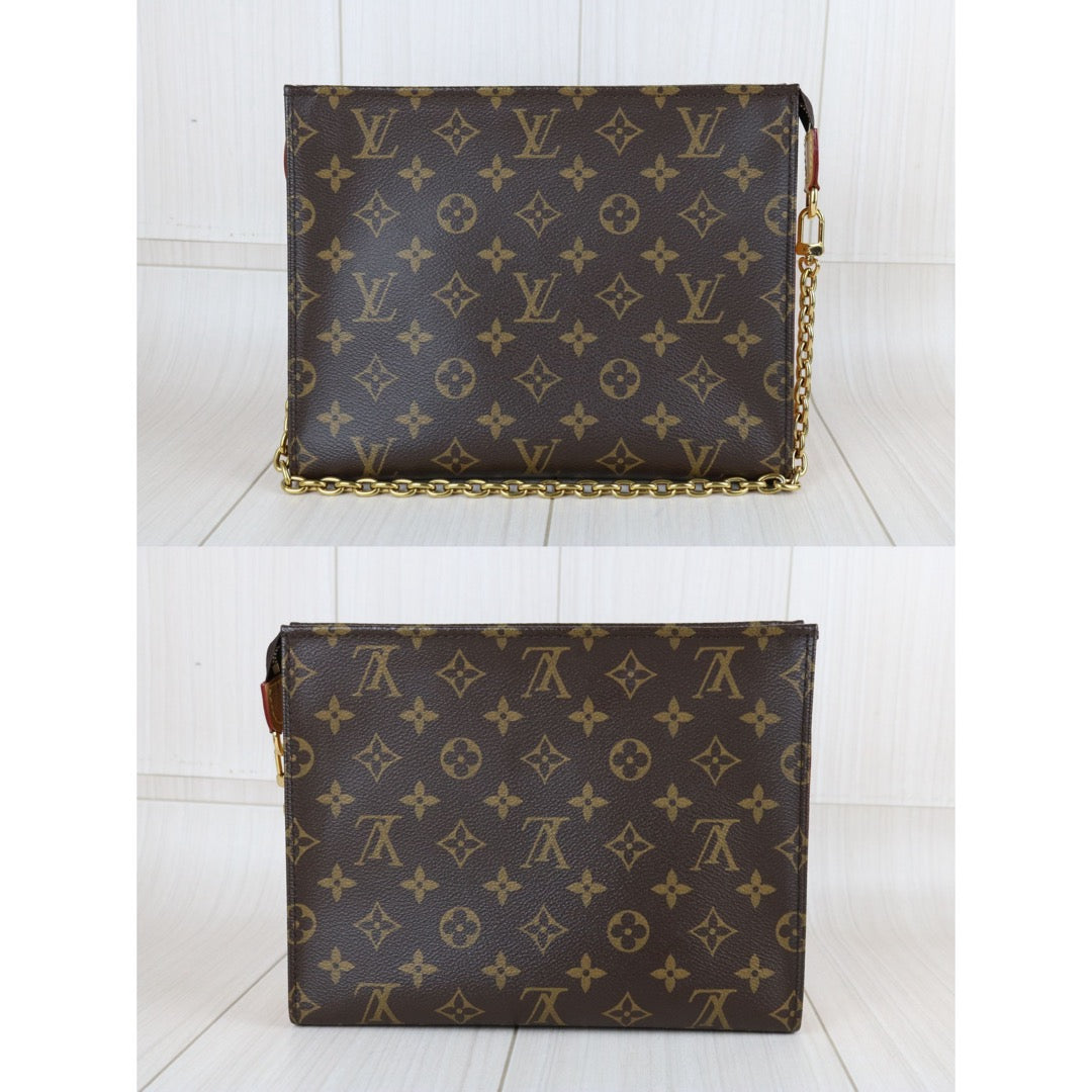 Include Entrupy Certificate of Authenticity｜Very Good ( Rank A) ｜Louis Vuitton Monogram Toiletry Pouch On Chain Bag IC Chips Model｜Z26102102