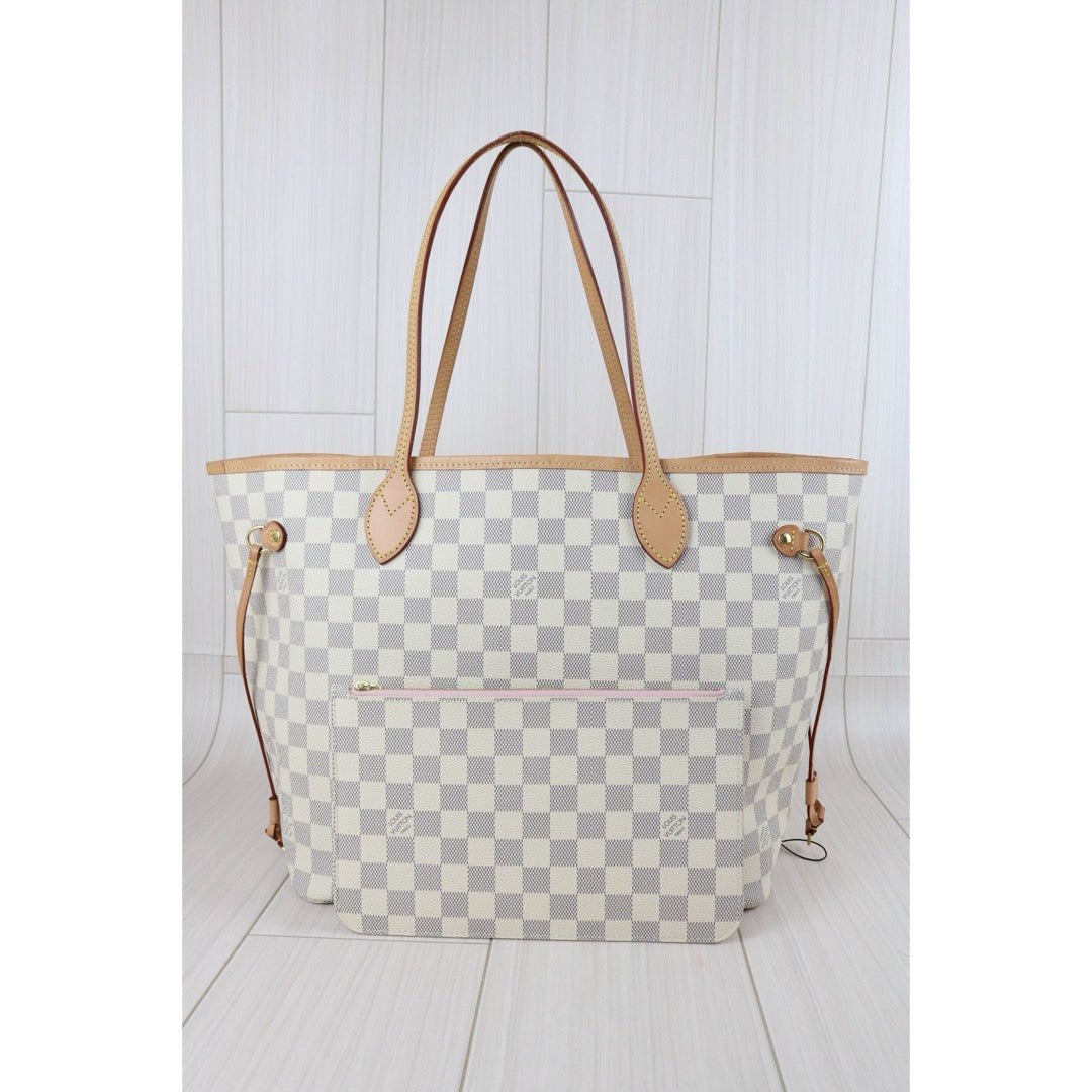 Official price: ¥288,200 JPY Include Entrupy Certificate of Authenticity｜Good ( Rank AB)｜ Louis Vuitton Damier Azur Neverful MM ShoulderBag With Pouch  IC Chips Model｜X26100705