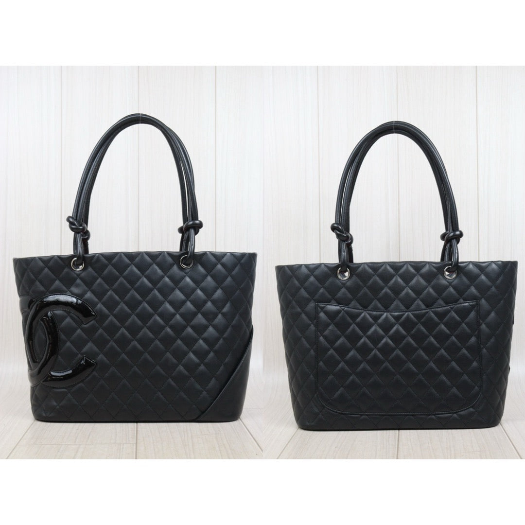 Very Good ( Rank A)｜ CHANEL Cambon Calf Leather So Black ToteBag Made In 2011Year｜P25082710