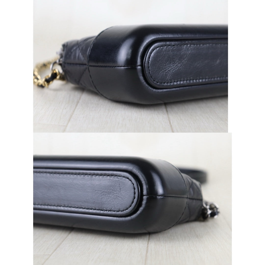 Include Entrupy Certificate of Authenticity｜Very Good ( Rank A)｜CHANEL Mini Gabrielle Aged Calfskin Shoulder Bag Black Made in 2019Year｜S26072548