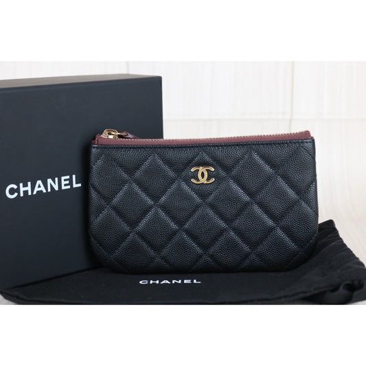 Excellent（Rank SA）｜CHANEL Caviar Skin Calf Leather Card Holder Black IC Chips Model｜X25091407