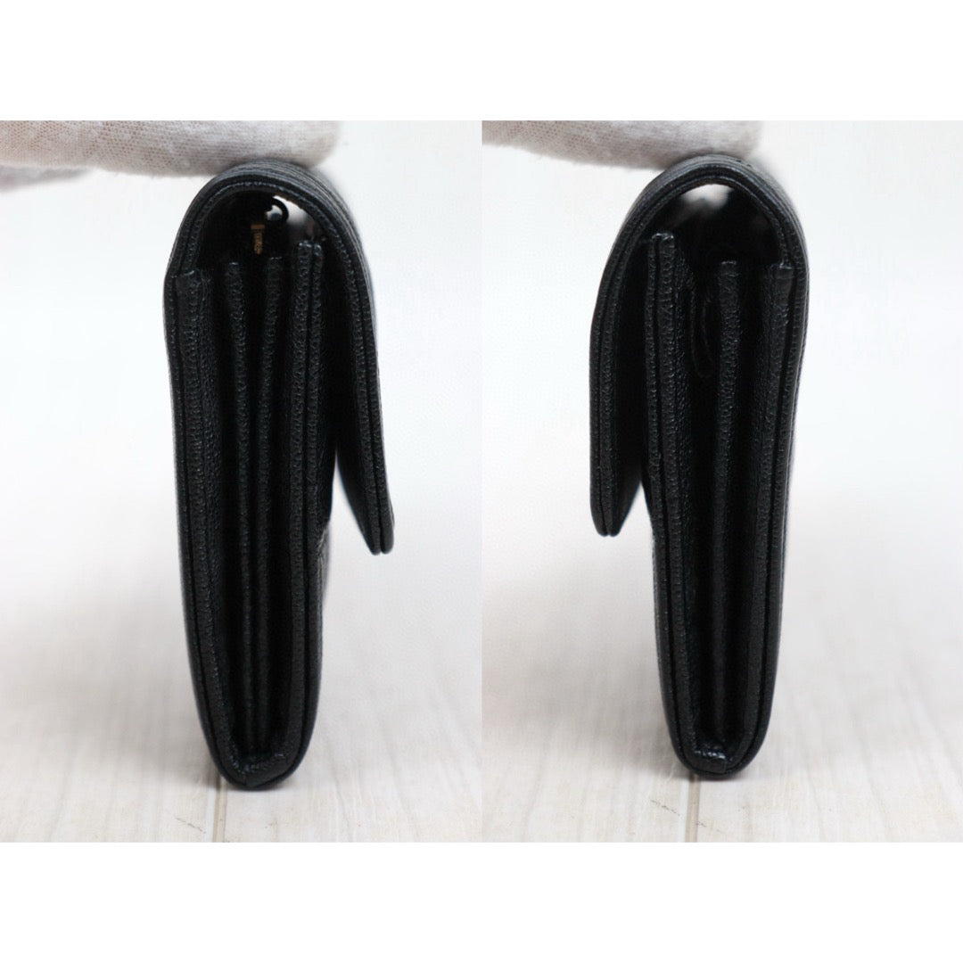 Very Good ( Rank A) ｜CHANEL Leboy Caviar Skin Black Long Wallet Made In 2019 Year｜S25021008
