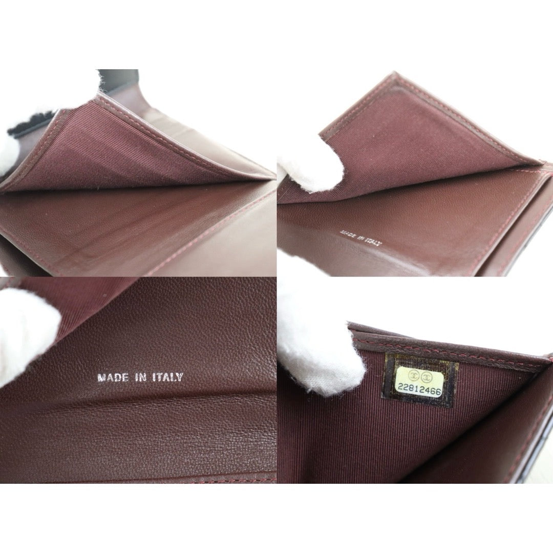 Include Entrupy Certificate of Authenticity｜Good ( Rank AB)｜CHANEL Lamb Skin Black Wallet Made In 2016 Year｜S26073112