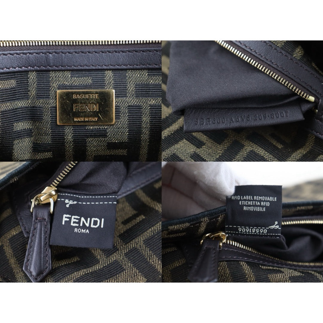 Include Entrupy Certificate of Authenticity｜Very Good ( Rank A)｜ FENDI Mamma Baguette Shoulder Bag  Gold Hardware Current Model｜S26060504