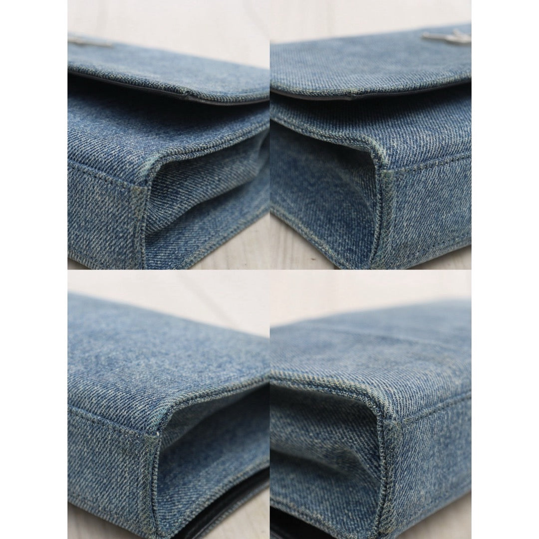 Good ( Rank AB)｜  Saint Laurent YSL Denim Chain Shoulder Bag ｜P25101309