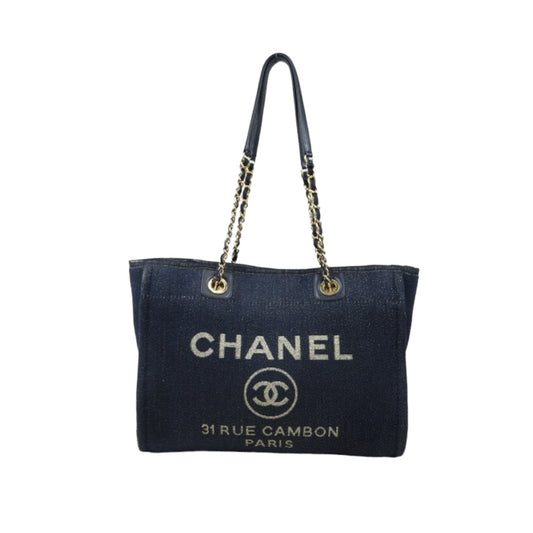 Good ( Rank AB)｜ CHANEL Canvas Tote Bag Navy  Made In 2019-2020Year｜24080915