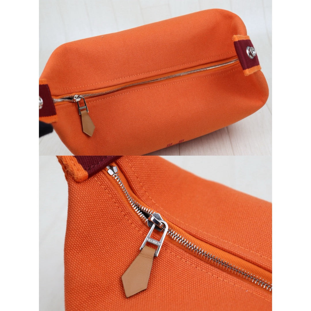 Very Good ( Rank A) ｜ HERMES Bride-A-Brac Canvas Orange Handbag｜S25081014