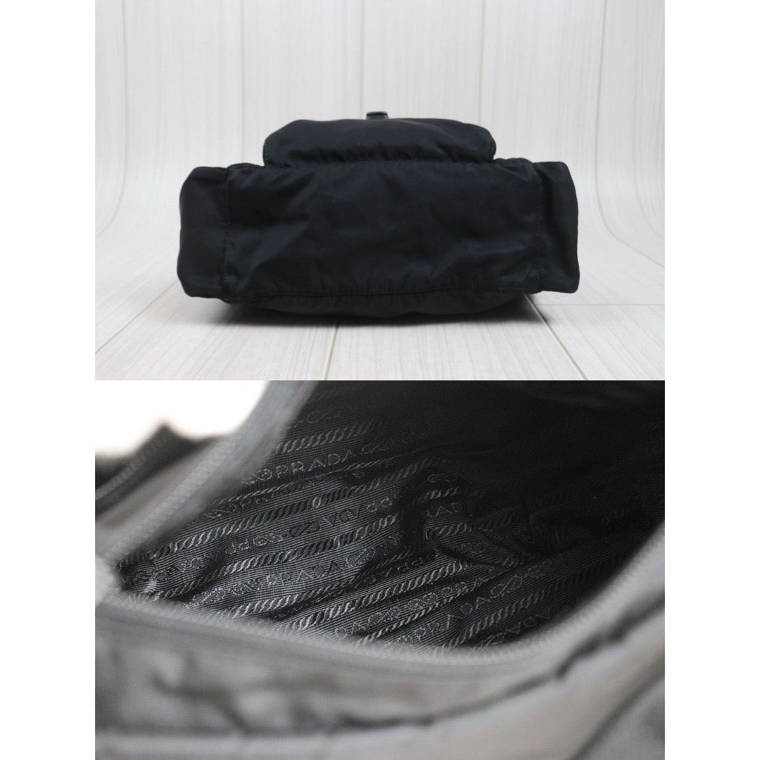 Include Entrupy Certificate of Authenticity｜Good ( Rank AB) ｜Prada  Nylon Black Shoulder Bag｜26100803