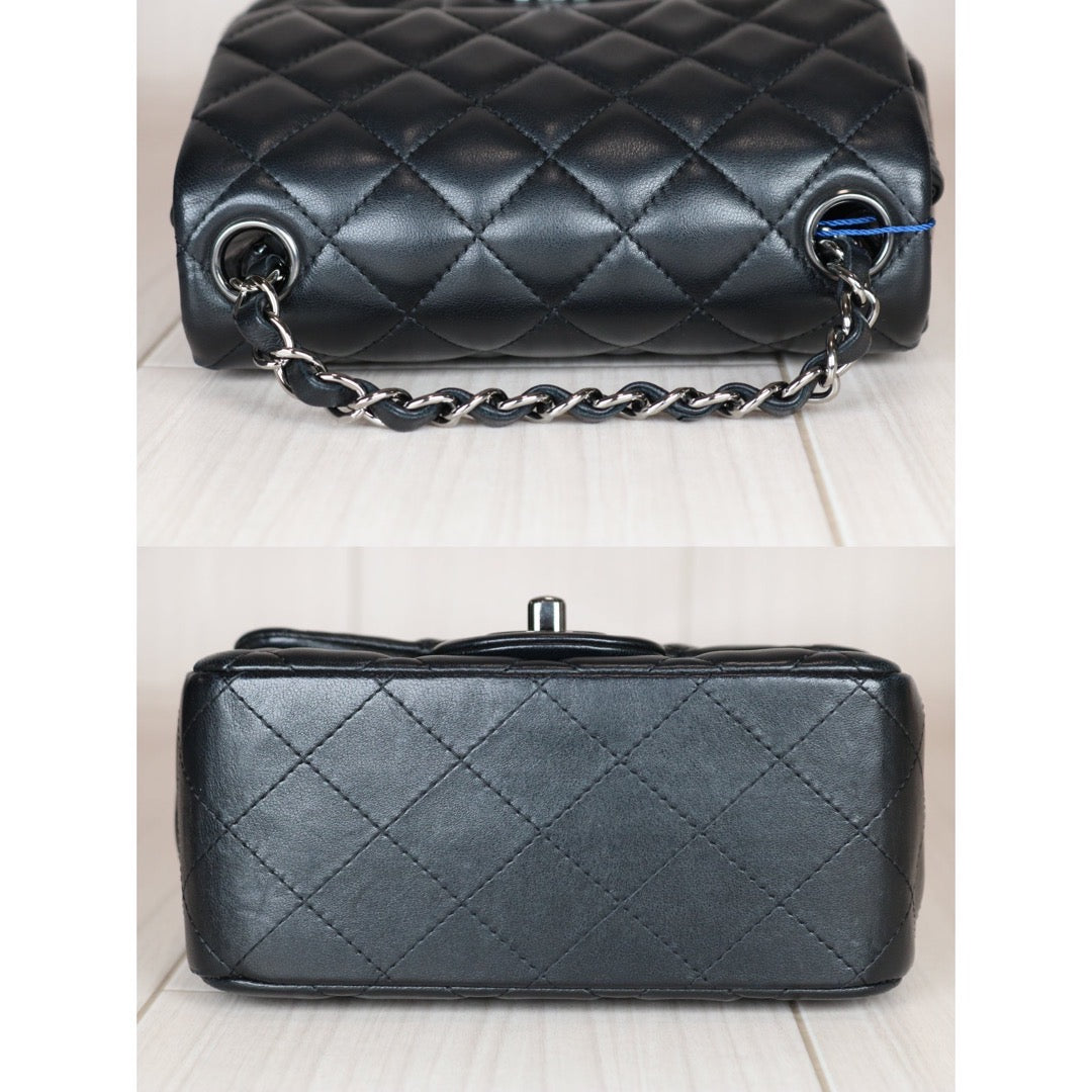 Very Good ( Rank A)｜CHANEL Lamb Leather Square 17 Shoulder Bag Black  Made In 2017 Year｜S24071003