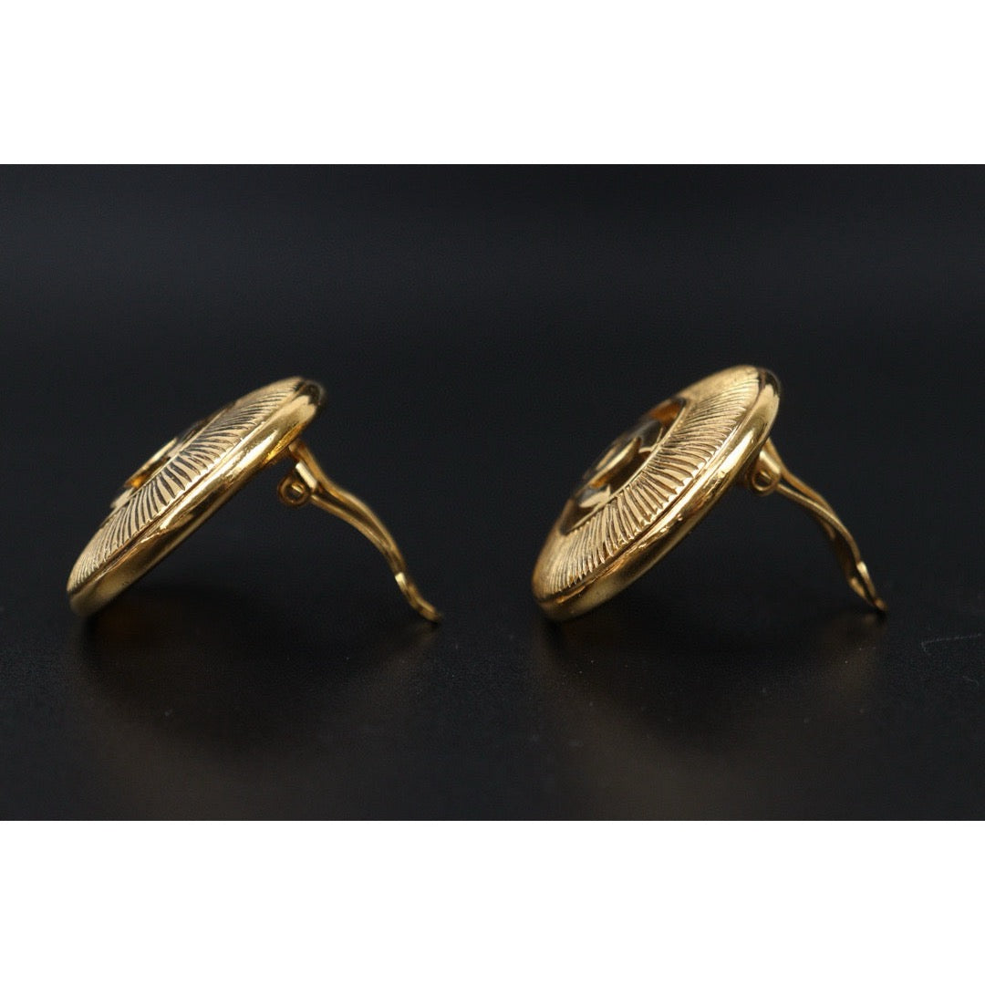 Very Good ( Rank A) ｜CHANEL Coco Mark Gold 24 Plated Earrings ｜S24112504