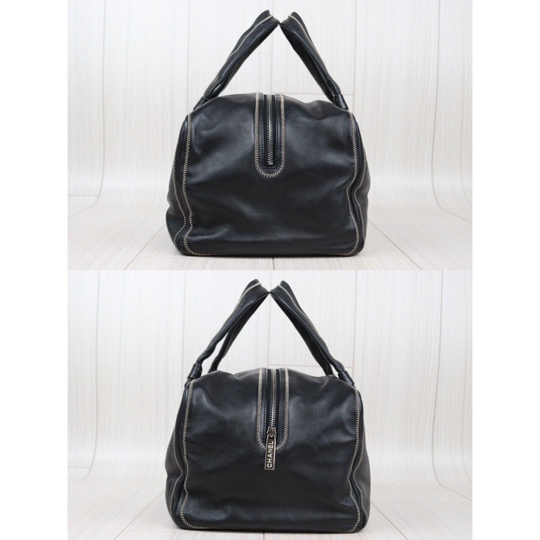 Very Good ( Rank A) ｜ CHANEL Lambskin Handbag Bag Black Made In 2003～2004 Year ｜Q24030502