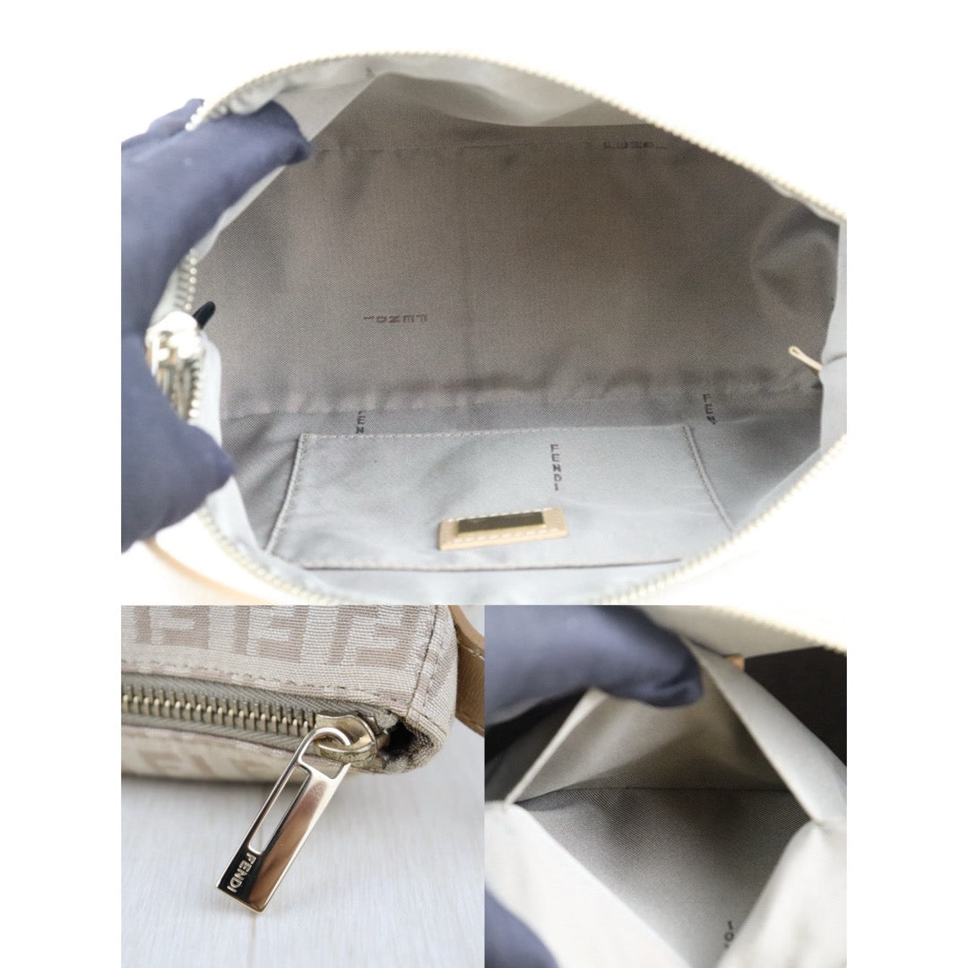 Good ( Rank AB) ｜ FENDI Zucca Mamma Baguette Shoulder Bag Beige｜H25090810