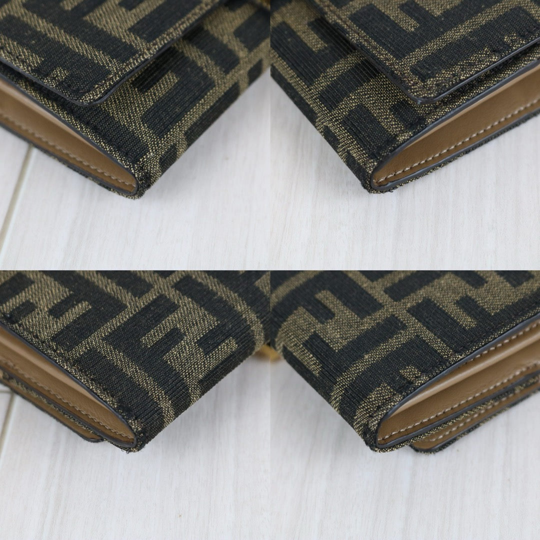 Very Good ( Rank A)｜FENDI  Zucca Mamma Continental With Chain｜S25081801