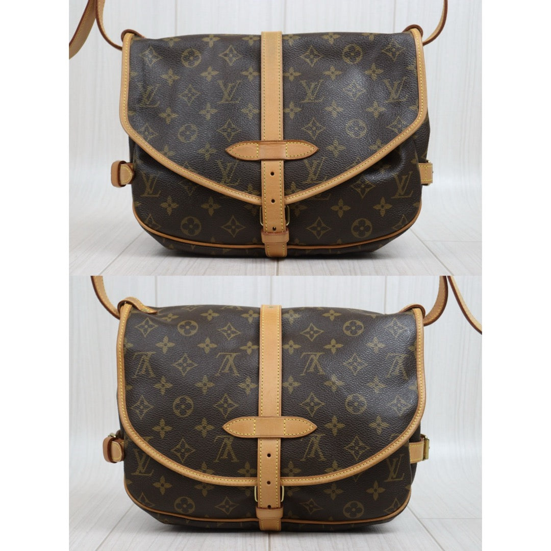 Include Entrupy Certificate of Authenticity｜Good ( Rank AB)｜ Louis Vuitton Monogram Saumur 30 Shoulder Bag｜26041305