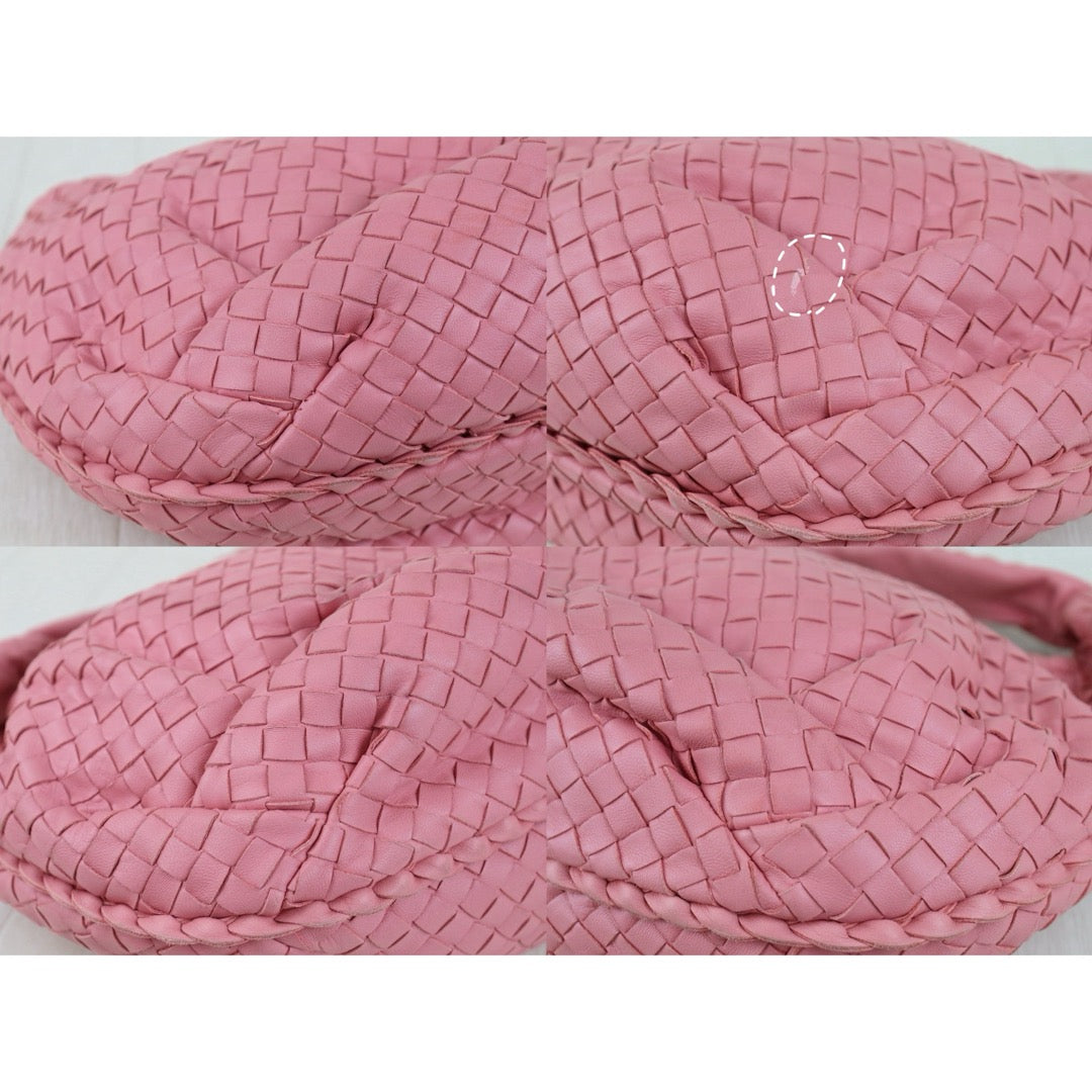 Very Good ( Rank A)｜ Bottega Veneta Lamb Skin Braid Shoulder Bag Rose Pink｜S26022612