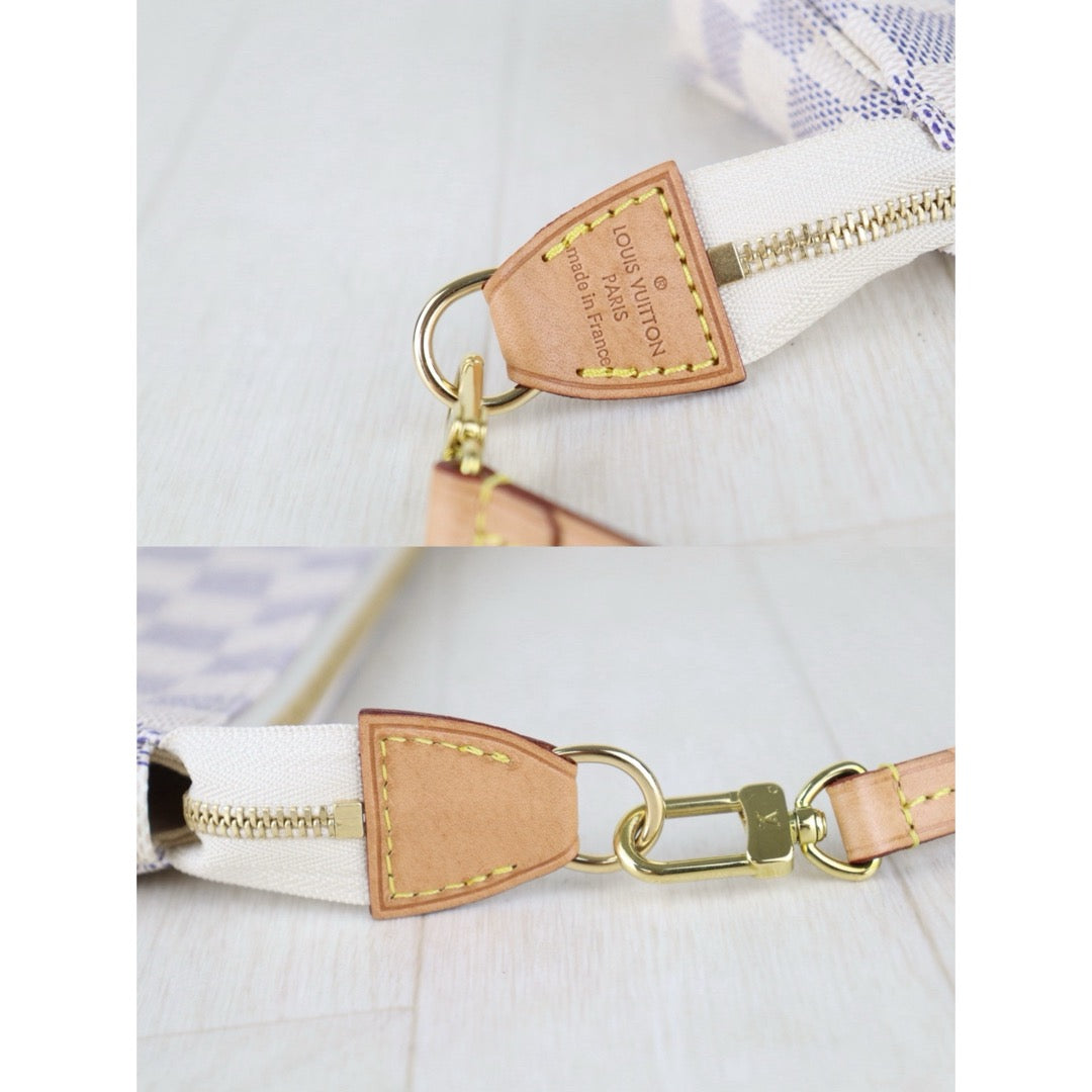 Include Entrupy Certificate of Authenticity｜Very Good ( Rank A)｜Louis Vuitton Azul Pochette Accessoires IC Chips Model｜S26072521