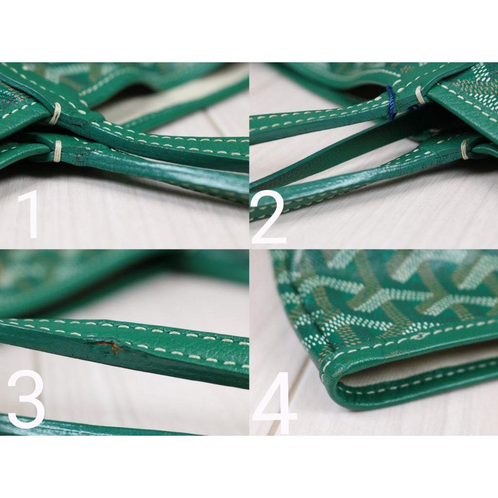 Rank A ｜ Goyard Saint-Louis GM Tote Bag Green｜S24071102