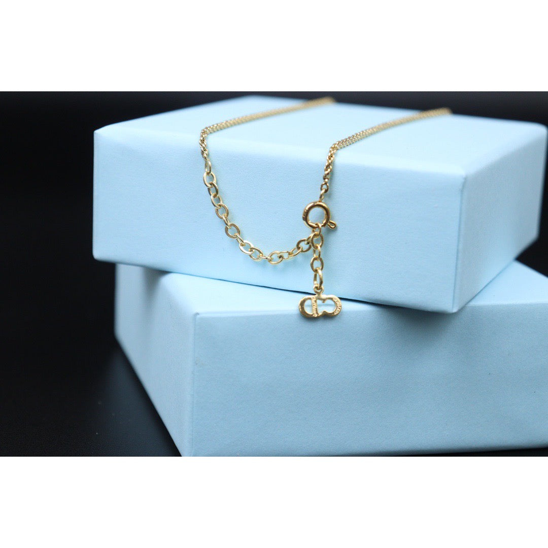 Rank A ｜ Dior Earring Necklace Set Gold｜24061332