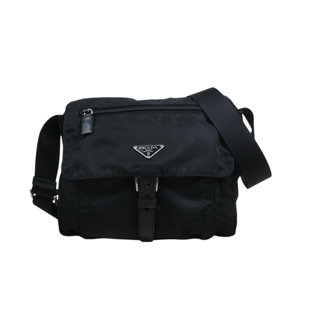 Include Entrupy Certificate of Authenticity｜Good ( Rank AB)｜  PRADA Tessuto Nylon Messenger Shoulder Bag Blue｜26080702