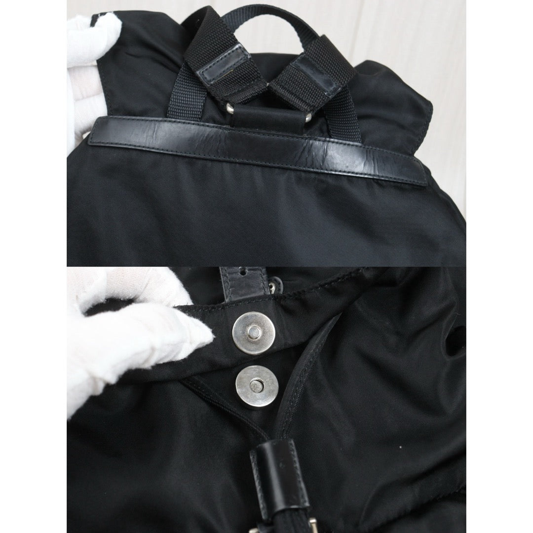Include Entrupy Certificate of Authenticity｜Good ( Rank AB)｜Prada  Nylon Black Backpack Medium｜26101905