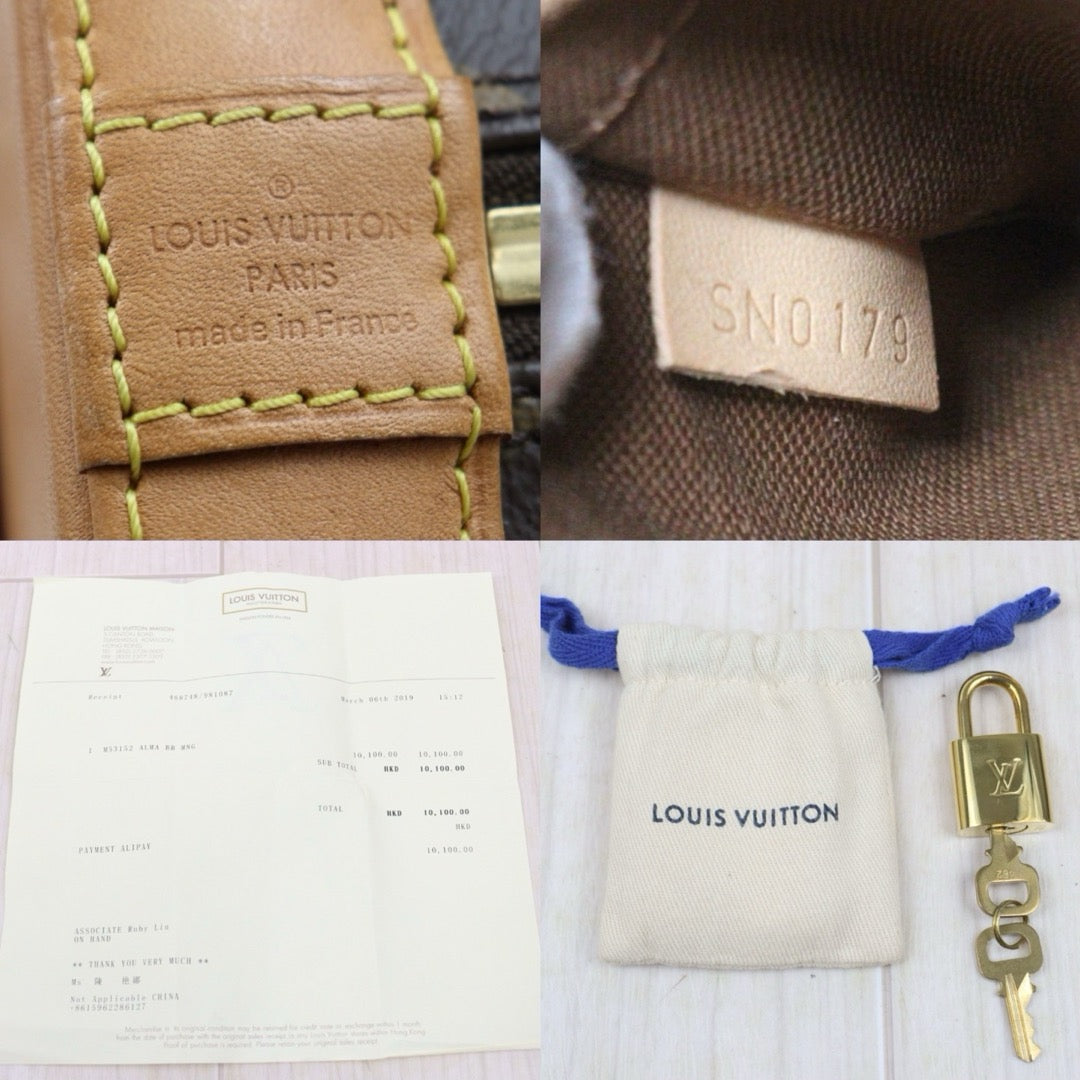 Good ( Rank AB)｜LV Monogram Alma BB HandBag Shoulder Bag｜S25110420