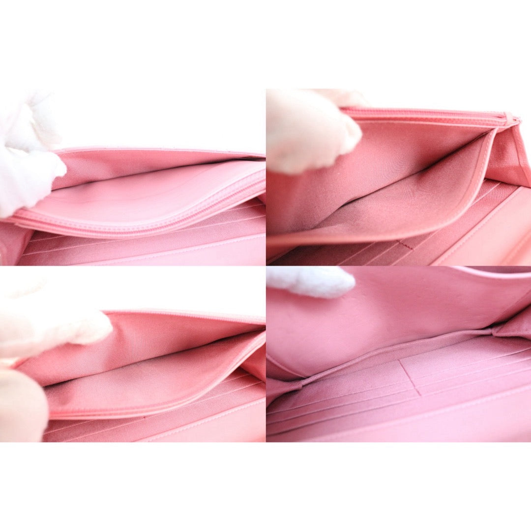 Include Entrupy Certificate of Authenticity｜Good ( Rank AB) ｜CHANEL Lambskin Cherry Blossom Pink WOC Chain Bag Made in 2012-2013 Year｜S26081902