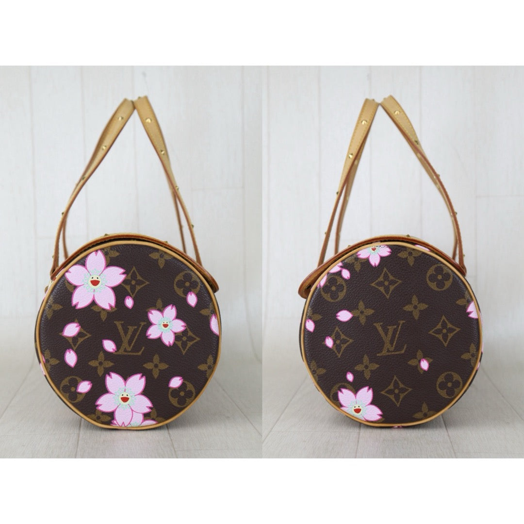 Include Entrupy Certificate of Authenticity｜Good ( Rank AB)｜Louis Vuitton Takashi Murakam Monogram Cherry Blossom Papillon Hand Bag｜Z26091506