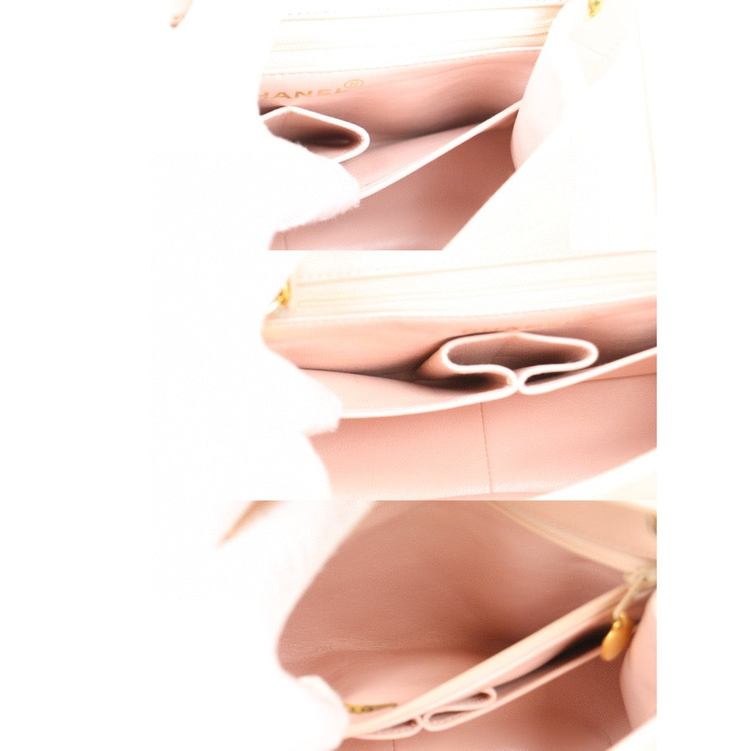 Good ( Rank AB)｜ CHANEL lambskin Square 20 Shoulder Bag Cherry Pink Made In 1991～1994Year ｜P24122008