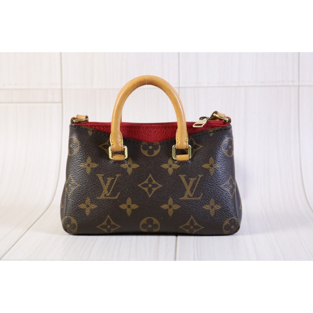 Rank AB ｜LV Monogram Pallas Nano Handbag With Shoulder Bag｜S24040401