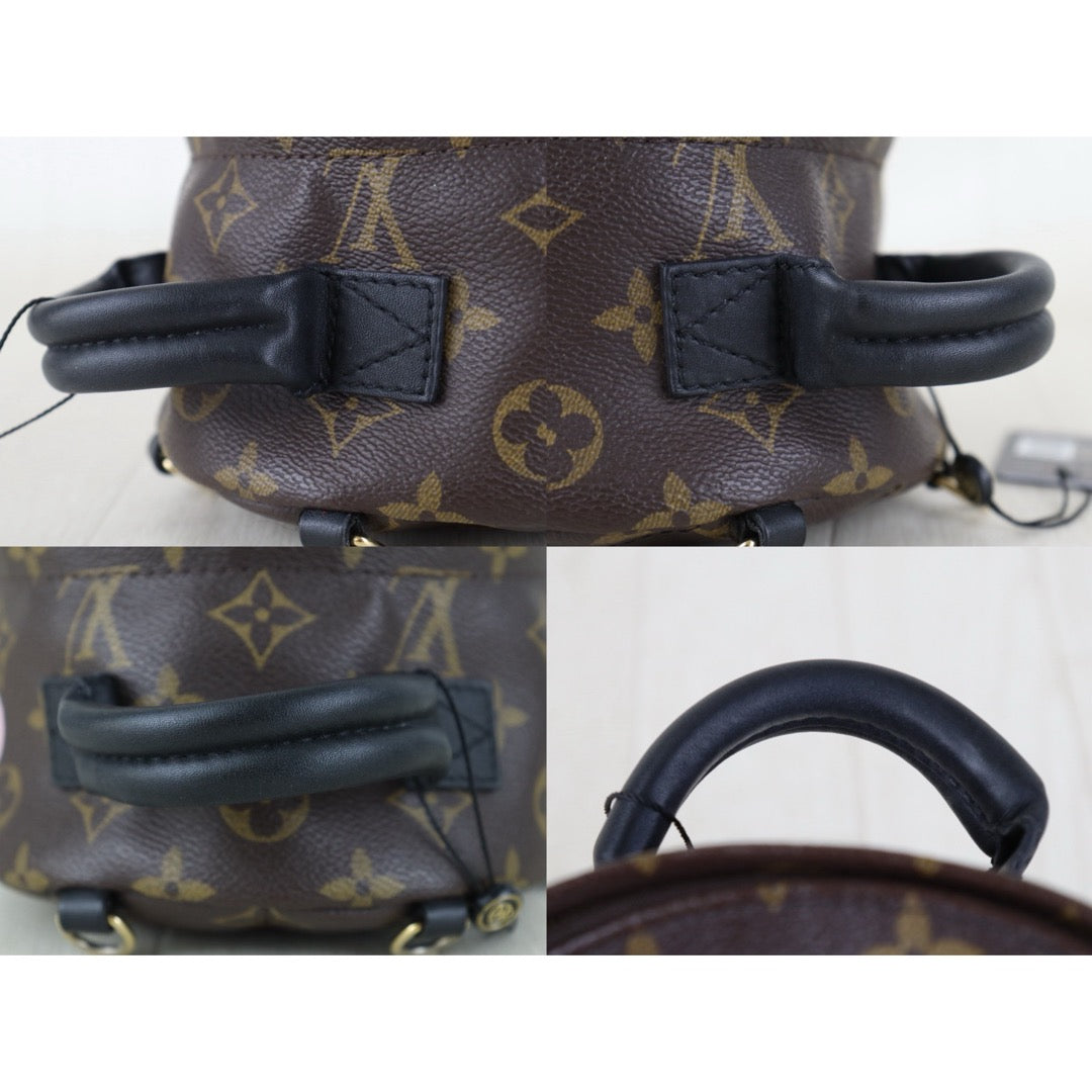 Include Entrupy Certificate of Authenticity｜Good ( Rank AB)｜  Louis Vuitton Monogram Canvas Badge Mini Palm Springs Backpack｜S26090713