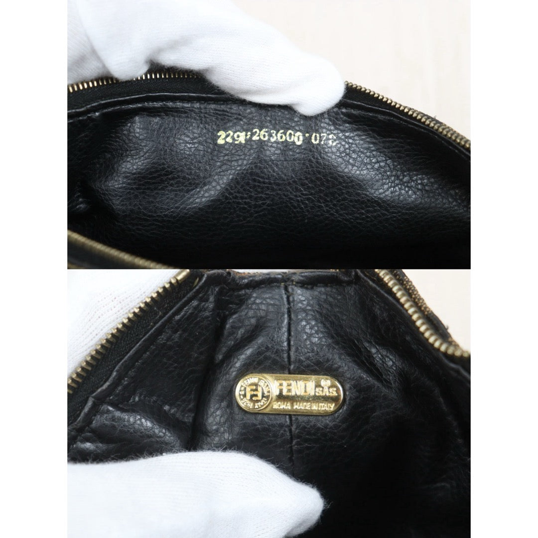 Include Entrupy Certificate of Authenticity｜Very Good ( Rank A)｜ FENDI PM Zucca Handbag ｜26090803