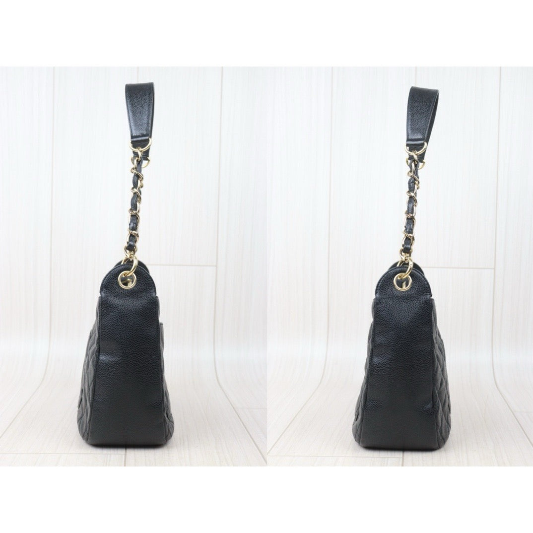 Good ( Rank AB)｜ CHANEL Half Moon Shoulder Bag Black Made In 2004-2005Year  ｜V24090519