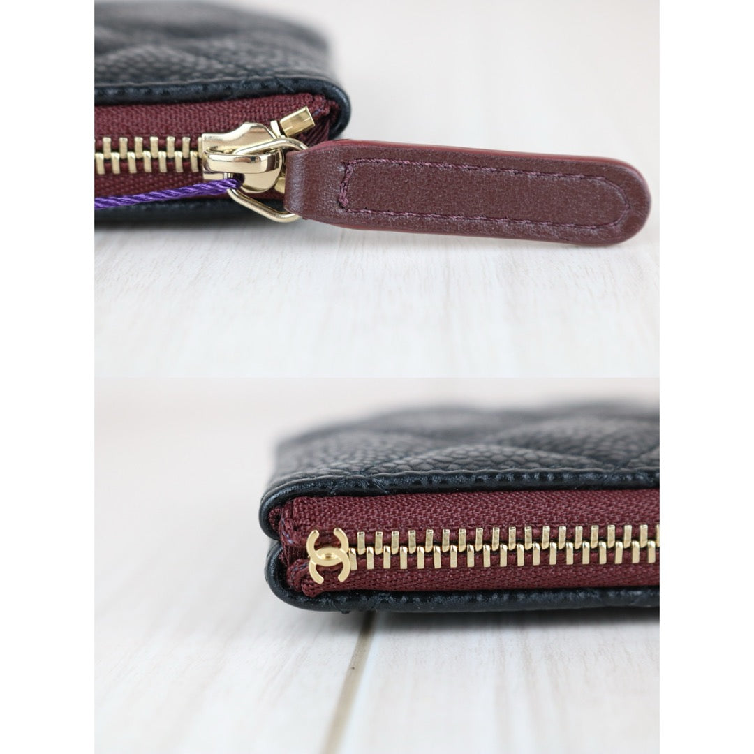 Excellent（Rank SA）｜CHANEL Caviar Skin Calf Leather Card Holder Black ｜X25082804