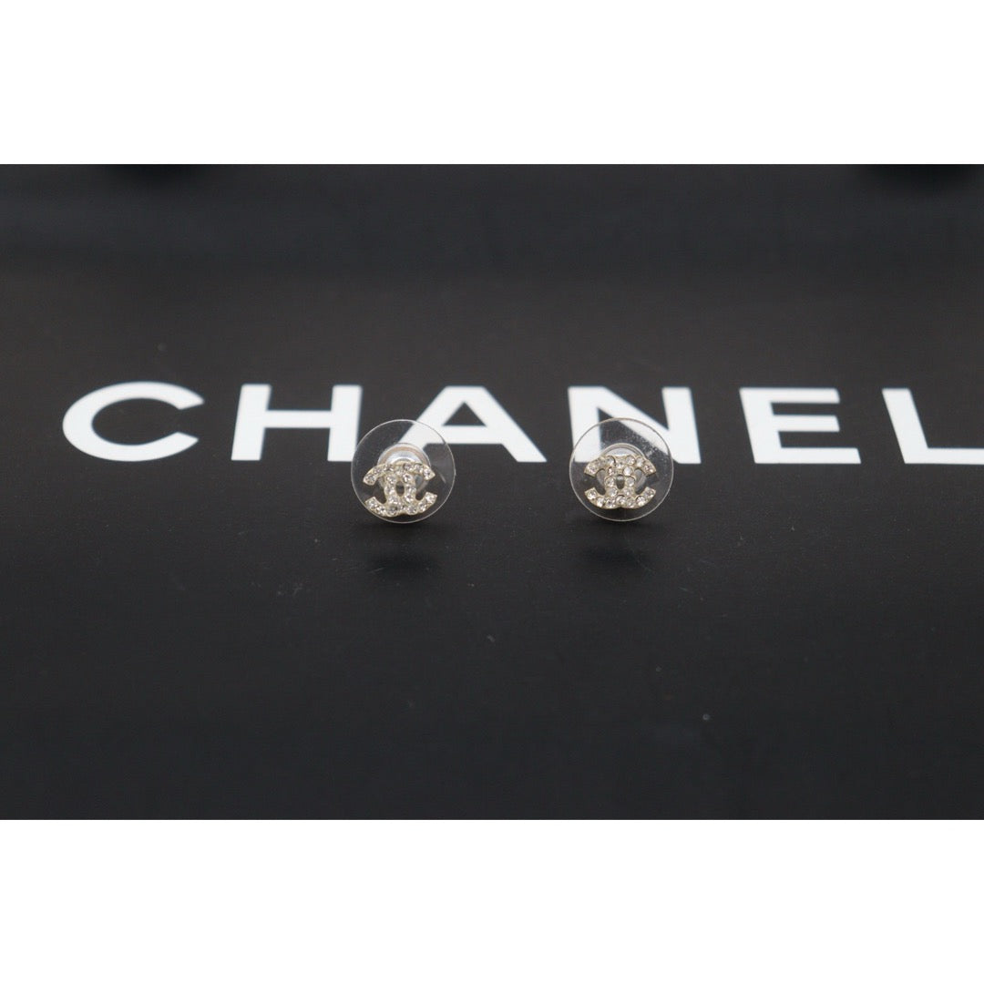 Include Authentic Detective Certificate of Authenticity｜Very Good ( Rank A) ｜CHANEL 08P COCO Mark Rhinestone Earrings Made In 2008Year｜26041312