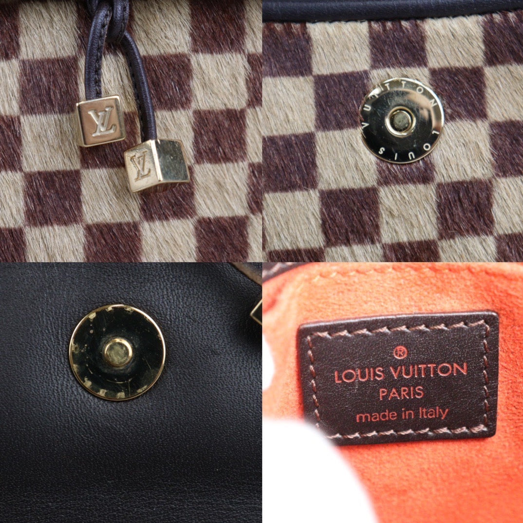 Rank A ｜ LV Gazelle Damier Sauvage Halaco Shoulder Bag Brown ｜23101303