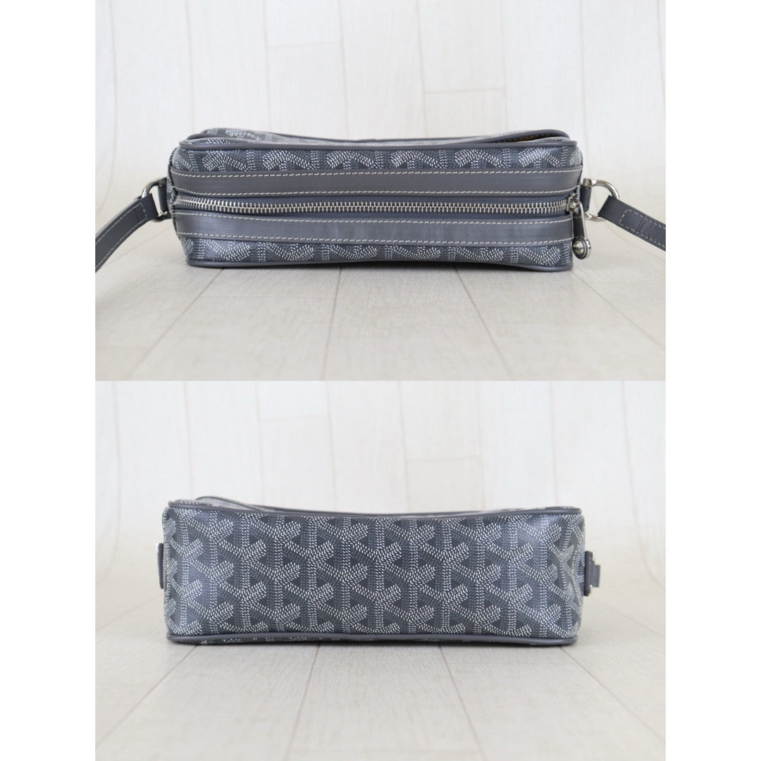 Include Entrupy Certificate of Authenticity｜Very Good ( Rank A) ｜ Goyard Cap Vert Shoulder Bag Grey｜S26030824