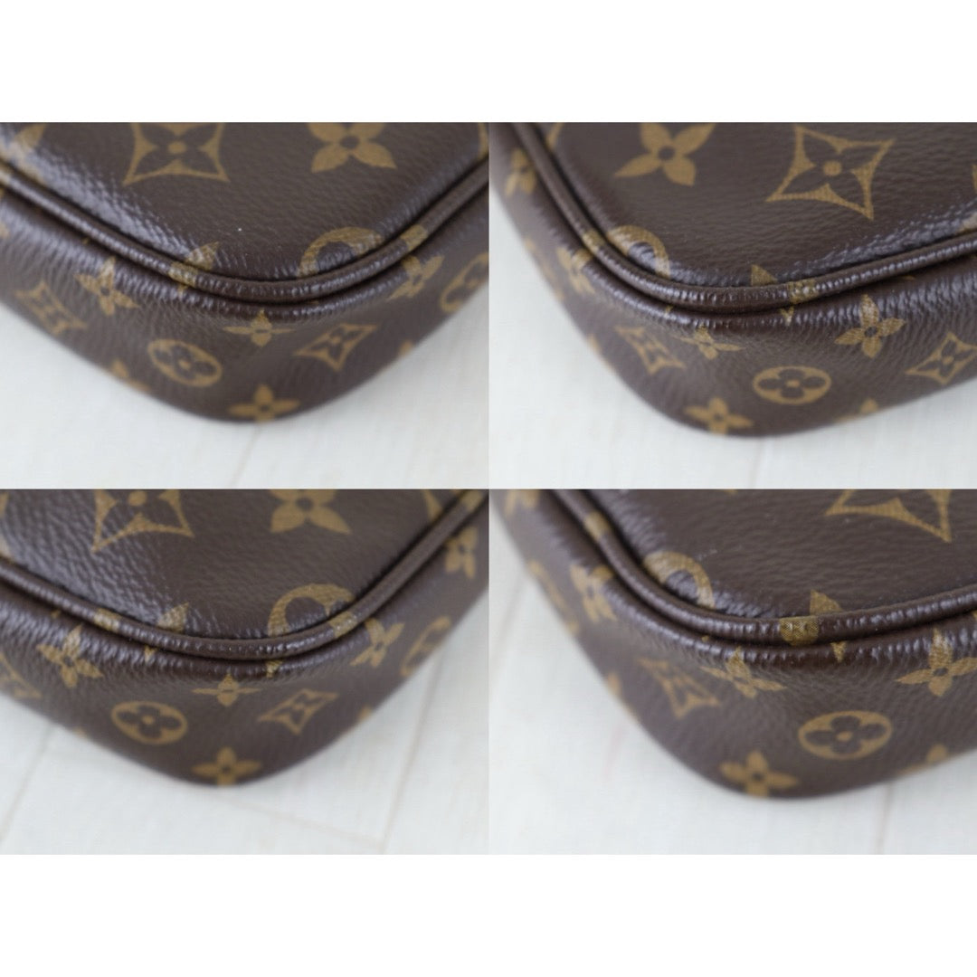Include Entrupy Certificate of Authenticity｜Very Good ( Rank A)｜ Louis Vuitton Monogram Multi Pochette Accessoire Khaki｜Z26092911