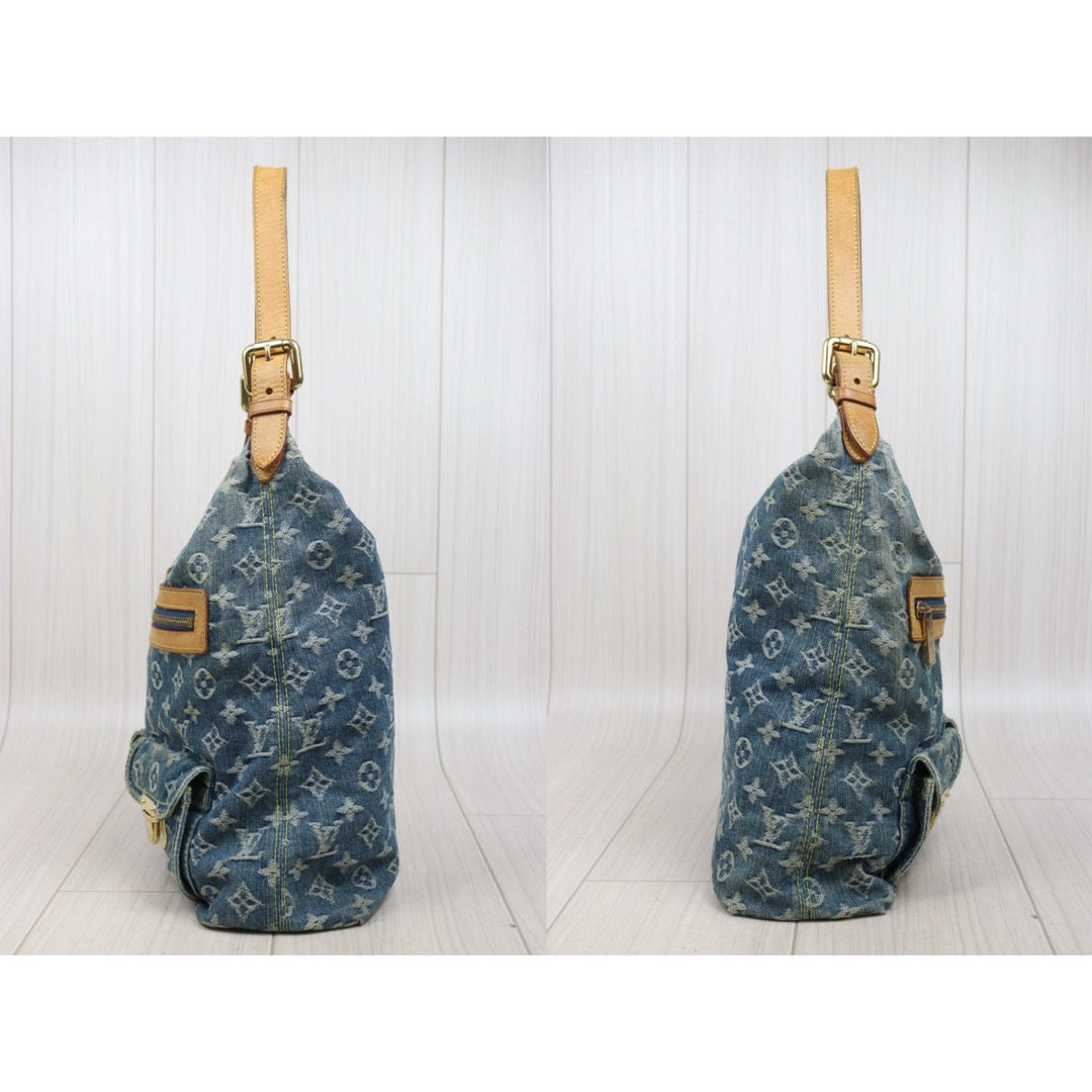 Include Entrupy Certificate of Authenticity｜Fair ( Rank B)｜  Louis Vuitton Monogram Denim Baggy GM Shoulder Bag｜26011308