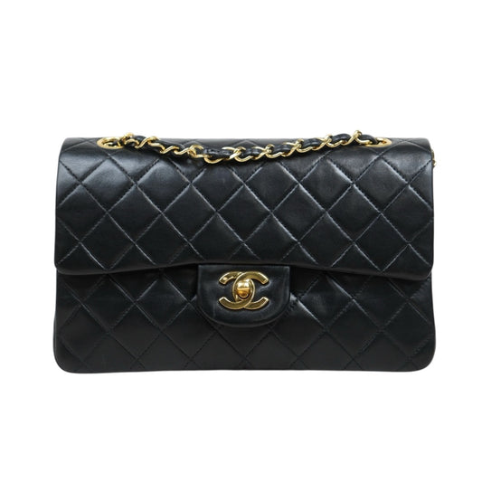 Very Good ( Rank A)｜ CHANEL Lamb Skin Matrasse Double Flap 23 Shoulder Bag Black Made In 1989-1991 Year｜25051321